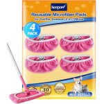 Swiffer lot de 4 serpill�res s en microfibre pour balai swiffer - lavables - pour nettoyage humide et ...