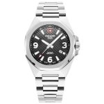Montre quartz homme swiss alpine military avenger sam7005. 1137 - acier inoxydable - noir - argent Montre quartz homme swiss alpine military avenger sam7005. 1137 - acier inoxydable - noir - argent