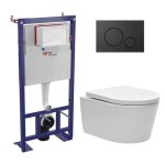 Swiss aqua technologies pack wc bti - autoportant + wc sat sans bride fixations invisibles + abattant ...