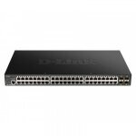 Switch r�seau d - link - dgs - 1250 - 52xmp / e - 48 ports poe - 4 ports sfp + 10g - 176 gbps