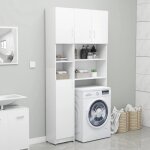 Armoire de salle de bain - swt - blanc - 32x255x190 cm - 4 tagres avec portes - montage  poser au ...