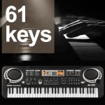 Synthetiseur electrique clavier piano 61 touches avec microphone instrument de musique denfants