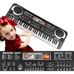 Synthetiseur lectrique - jouet musical - 61 touches - microphone inclus - alimentation double - enregistremen ...