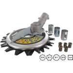 Syst�me 2 lames contre - rotatives universel pour d�broussailleuses � dos avec tubes de diam�tre ext�rieur ...