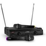 Syst�me 2 microphones sans - fils uhf 863. 2 & 864. 2 mhz - party sound & light party - 200uhf party ...