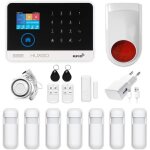 Huxgo hxa003 systme dalarme sans fil avec 7 dtecteurs de mouvement + sirne radio supplmentaire deux ...