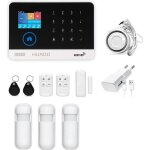 Huxgo hxa003 systme dalarme sans fil wifi + gsm avec 3 capteurs de mouvement alarme pour bureau maison ...