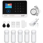 Huxgo hxa003 systme dalarme sans fil wifi + gsm avec 5 capteurs de mouvement alarme pour bureau maison ...