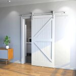 Systme coulissant blanc - nuo - modle wj220375 - rail pour porte coulissante - acier - en applique