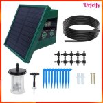 Syst�me dirrigation goutte � goutte - akozon - kit 10 plantes - tuyau 10 m - panneau solaire 1500mah ...