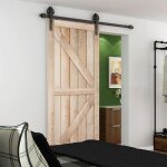 Systme de porte coulissante kit de rail pour porte coulissante rail + roulette 200 cm . fanzhong