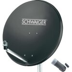 Parabole 80 cm - schwaiger - single - lnb - gris Parabole 80 cm - schwaiger - single - lnb - gris