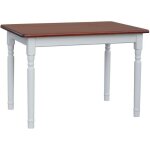 Table 100 x 60 cm blanc / calvados rectangulaire pour cuisine ou salle � manger