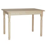 Table 120 x 60cm vernis incolore rectangulaire pour cuisine ou salle  manger