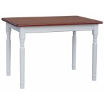 Table 90 x 60 cm blanc / calvados rectangulaire pour cuisine ou salle  manger