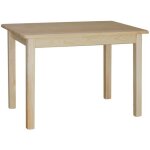Table 90 x 60 cm vernis incolore rectangulaire pour cuisine ou salle  manger