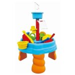 Table activites jeux sable et eau enfant avec accessoires moules rateau pelle etc - 385x385x23cm - des ...