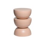 Table dappoint. bout de canapé. table de chevet en métal. rose. coumba. Ø32 x h 46. 5cm Table dappoint. bout de canapé. table de chevet en métal. rose. coumba. Ø32 x h 46. 5cm