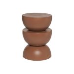Table d'appoint. bout de canapé. table de chevet en métal. terracotta. coumba. Ø32 x h 46. 5cm Table d'appoint. bout de canapé. table de chevet en métal. terracotta. coumba. Ø32 x h 46. 5cm