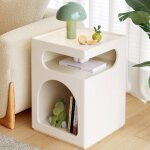 Table d?appoint pour canap� bout de canap� blanc minimaliste avec rangement table basse carr�e salon