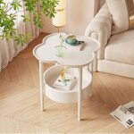 Table d?appoint en forme de tr�fle � quatre feuilles table basse scandinave � deux niveaux pour salon ...