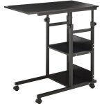 Homcom - table roulante - bois - 80x40x82cm - noir