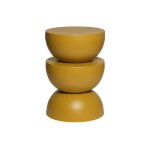 Table dappoint. bout de canapé. table de chevet en métal. moutarde. coumba. Ø32 x h 46. 5cm Table dappoint. bout de canapé. table de chevet en métal. moutarde. coumba. Ø32 x h 46. 5cm