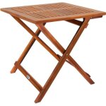 Casaria table dappoint pliante en bois dacacia 70x70x73cm table basse carre pliable extrieur jardin ...