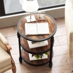 Table dappoint ronde à 3 niveaux table de nuit de salon avec étagère de rangement en bois industriel ... Table dappoint ronde à 3 niveaux table de nuit de salon avec étagère de rangement en bois industriel ...