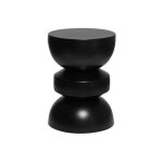 Table dappoint. bout de canap�. table de chevet en m�tal. noir. assa. �32 x h 43. 5cm