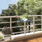 Table de balcon pliante noir ingshop - 60x40 cm - acier