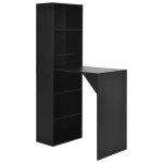 Table de bar avec armoire - vidaxl - noir - contemporain - design