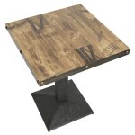 Table de bar carrée - errolves - style industriel - 60 x 60 x 75cm Table de bar carrée - errolves - style industriel - 60 x 60 x 75cm