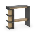 Table de bar dana 108x50cm anthracite / ch�ne de force dor� vicco 57733