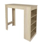Table de bar - home deco factory - cheers - mange debout - marron
