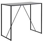 Table de bar dover compos�e dune structure en m�tal enduit de poudre noir mat et dun plateau de table ...