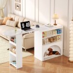 Table de bar escamotable moderne avec plateau pivotant � 360� plateau en marbre table haute avec espace ...