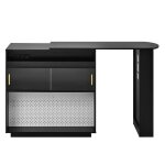 Table de bar extensible - rotation � 360 degr�s - led - avec espace de rangement et prise - 120x50x95. ...