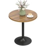 Table de bar - homcom - table haute cuisine mange - debout - pieds antid�rapants - 60 cm - panneaux de ...