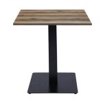 Table de bar pub restaurant carrée 70x70 cm avec plateau stratifié noyer h 75 Table de bar pub restaurant carrée 70x70 cm avec plateau stratifié noyer h 75