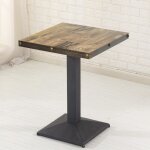 Table de bar qifashma - style européen - carré - marron - industriel - 60x60x75cm Table de bar qifashma - style européen - carré - marron - industriel - 60x60x75cm