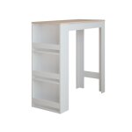 Table de bar repose 45x110cm blanc / sonoma vicco 55374