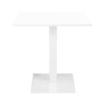 Table bar restaurant 70x70 cm base blanche plateau stratifi� fr�ne blanc h 75