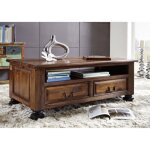 Table basse 115x60cm - bois massif de palissandre laqu� - inspiration coloniale - new boston #203