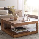 Table basse 90x90x40 cm en sheesham massif Table basse 90x90x40 cm en sheesham massif