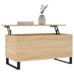 Table basse - akozon - chne sonoma - 90x445x45 cm - bois dingnierie - design relevable