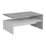 Table basse amato 90x52. 6cm b�ton / blanc blanc vicco