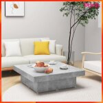 Table basse - ayhao - 90x90 cm - gris bton - agglomr - design contemporain