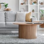 Table basse bahia diamtre 80 cm / dcor chne artisan