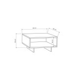Table basse - bobochic - favia - chne / anthracite - grande niche - carre